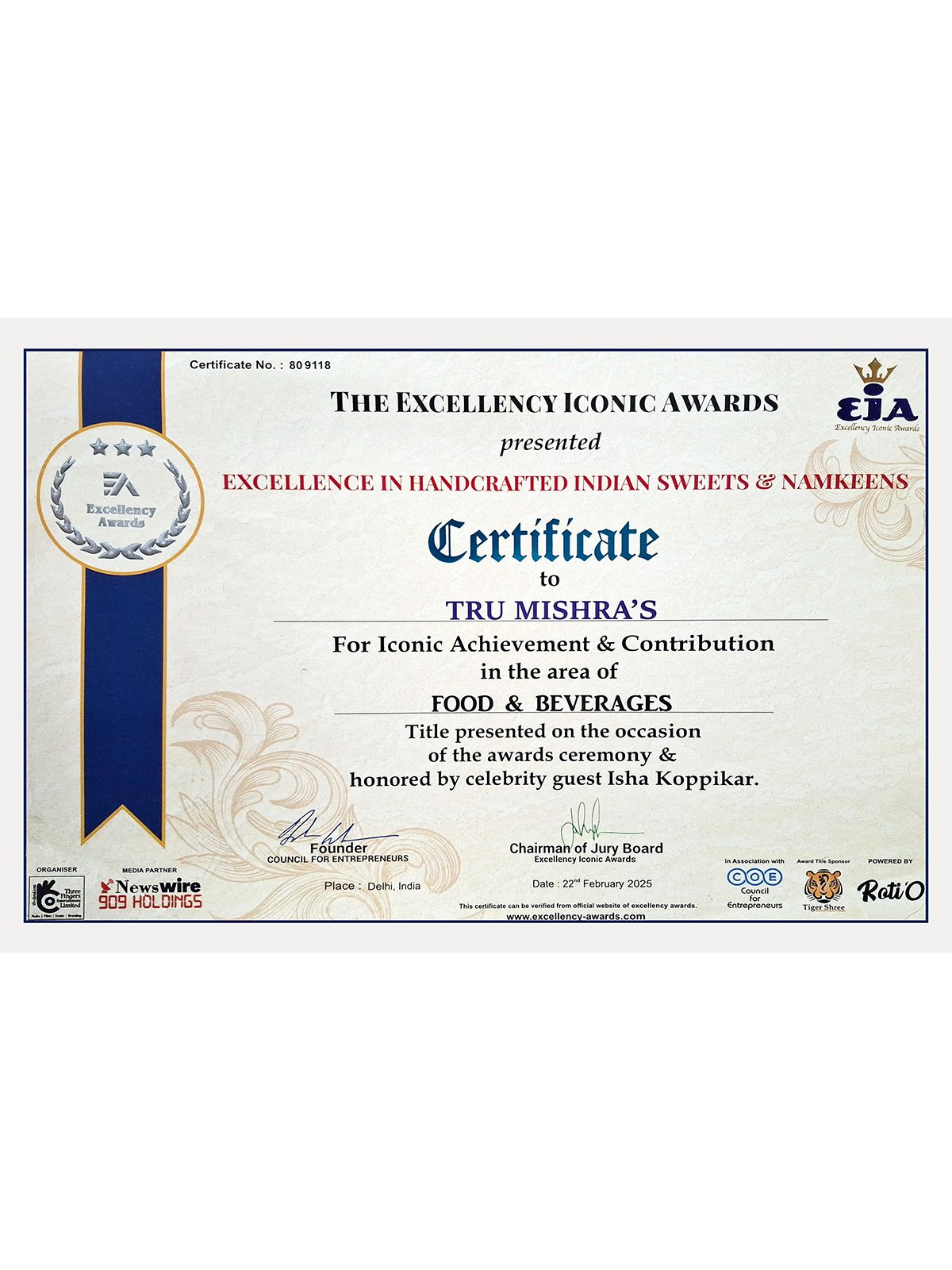 award certificate❤️