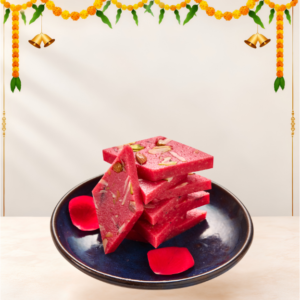 rose kaju katli