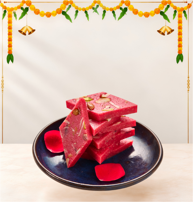 Home rose kaju katli